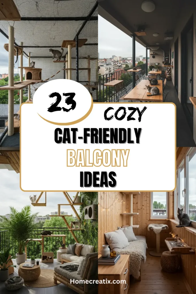 23 Cozy Cat-Friendly Balcony Ideas
