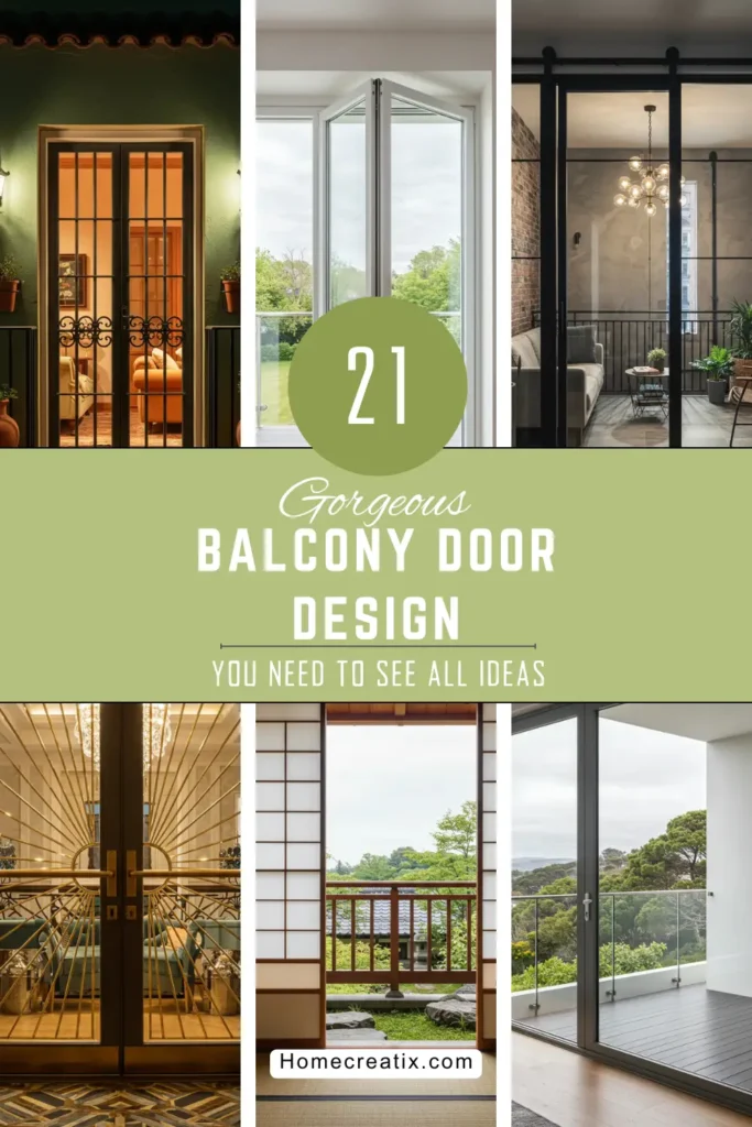 21 Gorgeous Balcony Door Ideas to Enhance Your Home’s Aesthetic