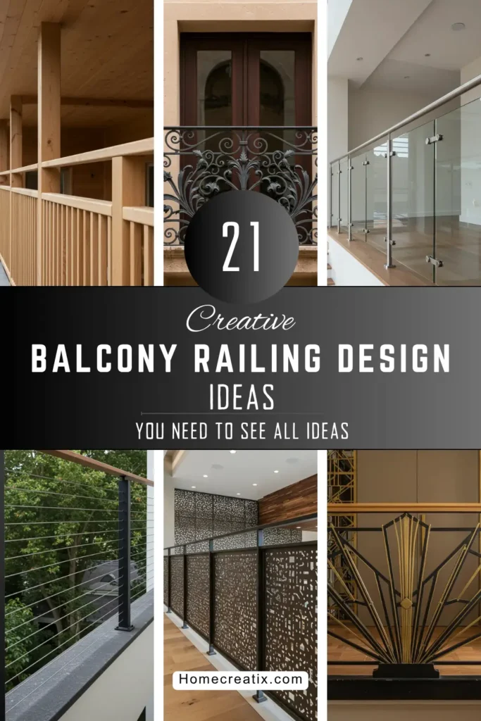 21 Creative Balcony Railing Design Ideas for Your Home