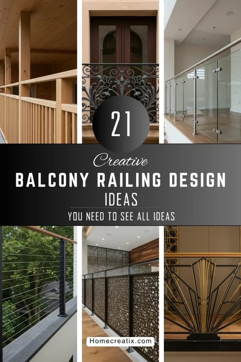 21 Creative Balcony Railing Design Ideas for Your Home
