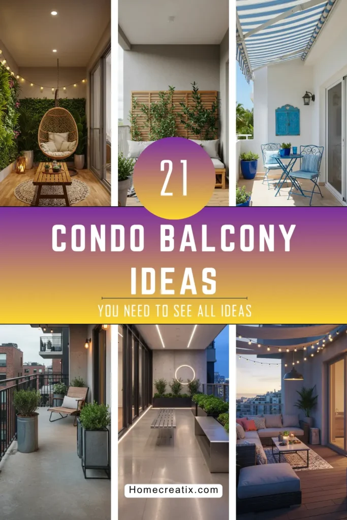 21 Stunning Condo Balcony Design Ideas to Transform Your Outdoor Space