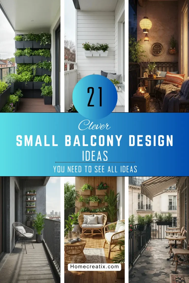 21 Clever Small Balcony Design Ideas to Maximize Space