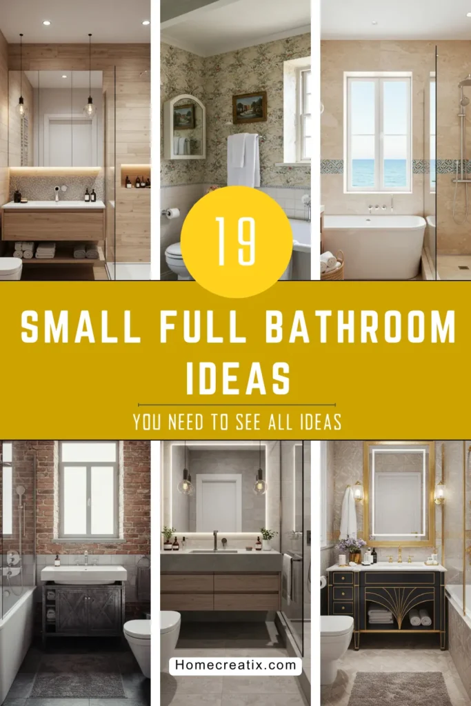 19 Small Full Bathroom Ideas That Maximize Style and Function
