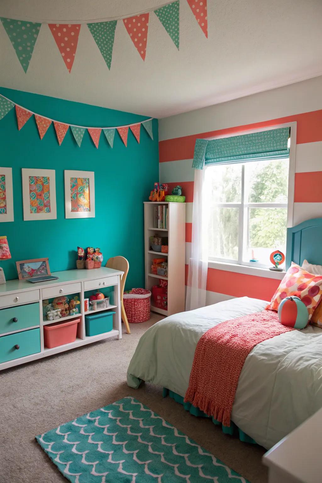 Bold colors can transform any room into a lively and energetic space.