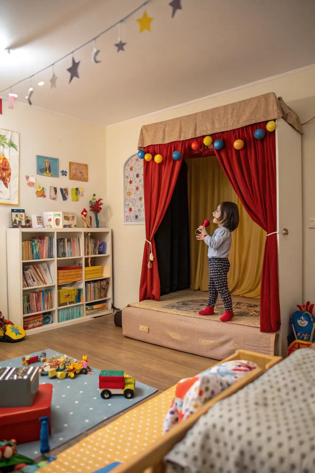 A stage can inspire creativity and confidence in your child.