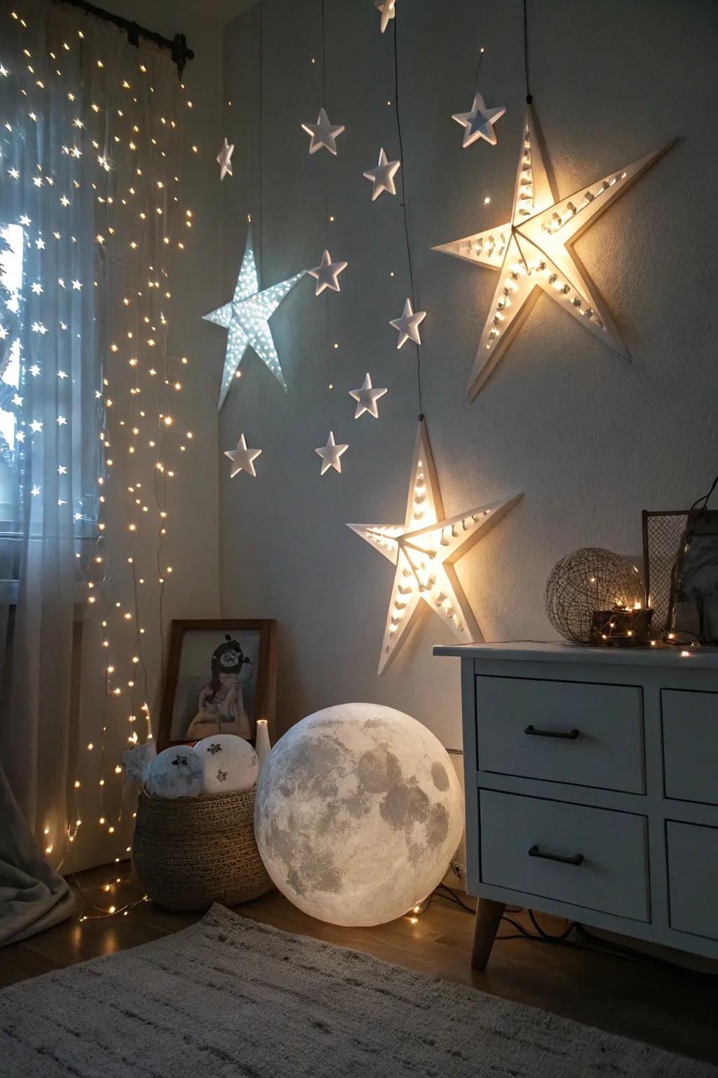 Create magic with celestial lighting.