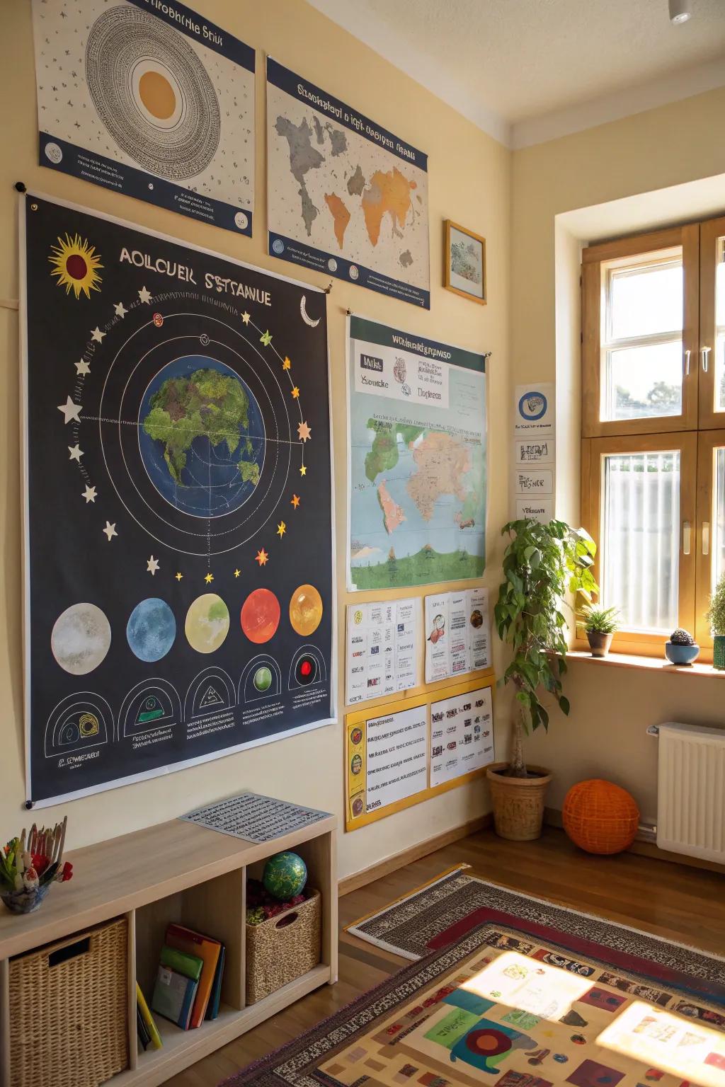 Make learning fun with educational decor.