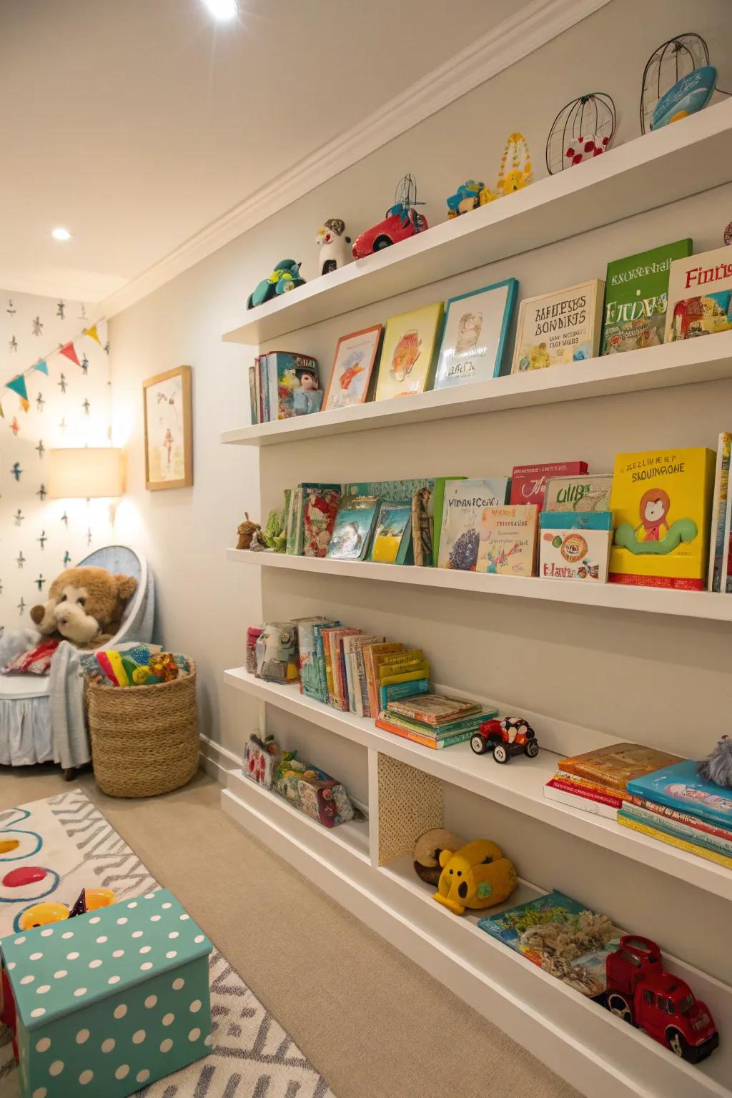 Adjustable shelves grow with your child's changing needs.