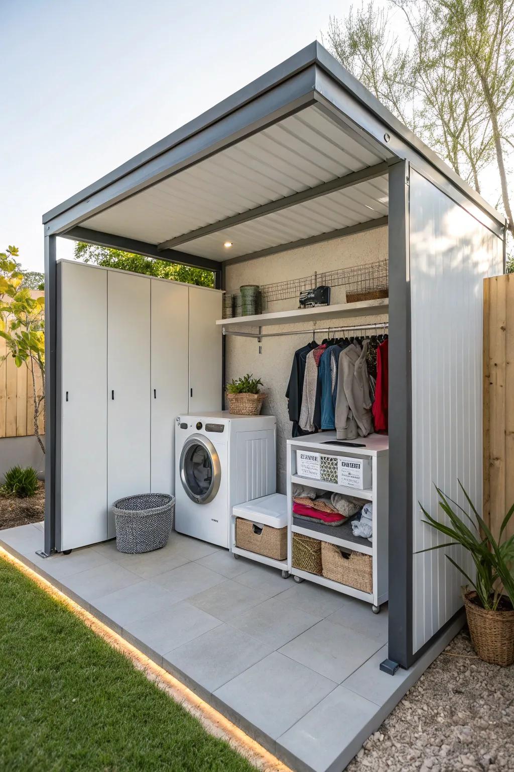 Weatherproof shelters ensure the durability of your setup.