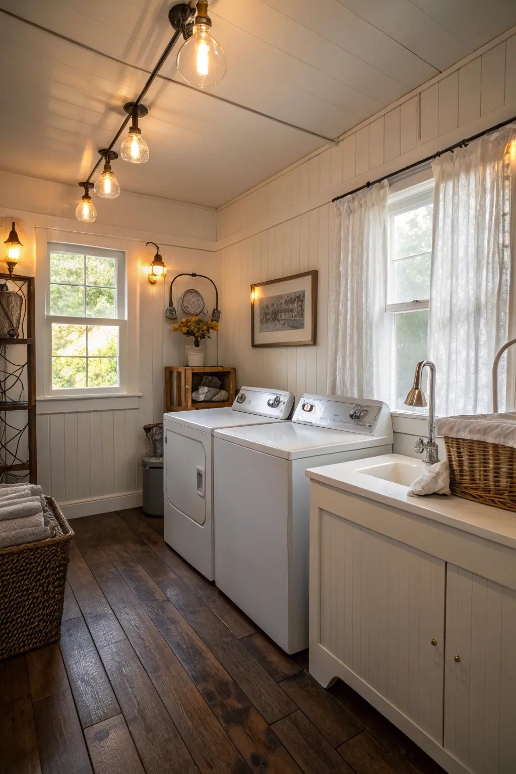 Charming vintage-inspired lighting adding a nostalgic touch.