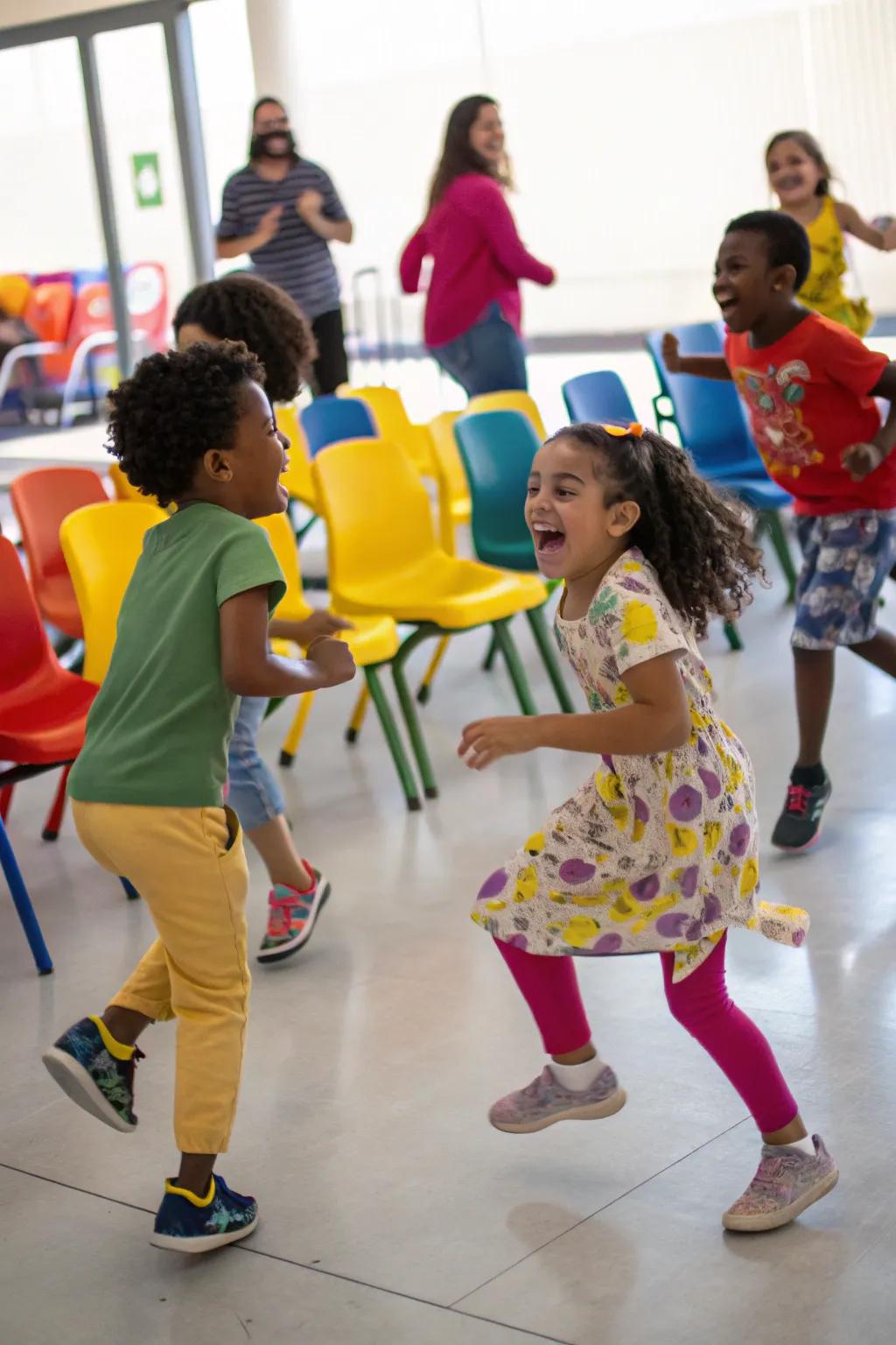 Musical chairs with a fun twist of dance moves.