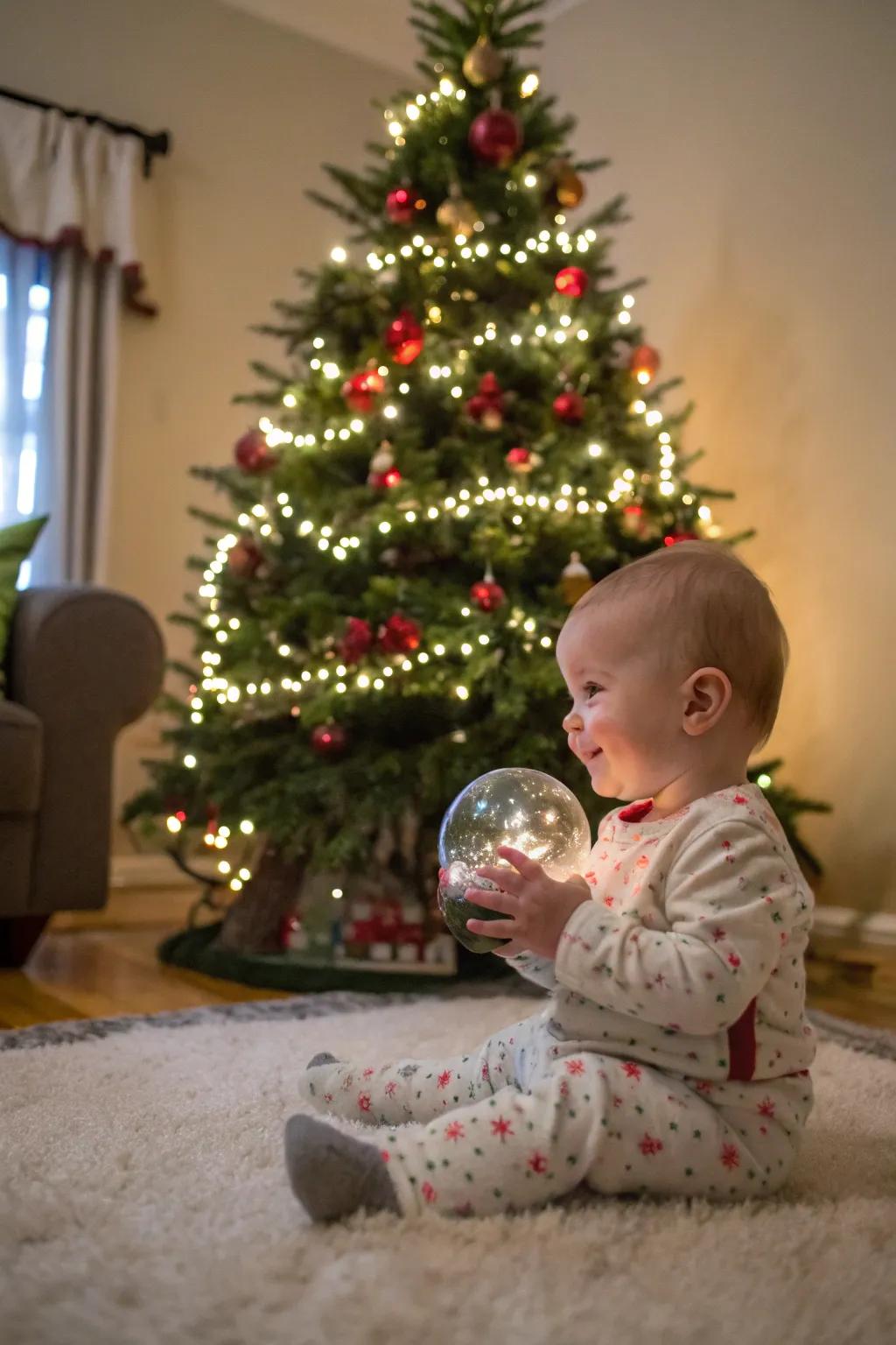 Capture the magic of the season with twinkling Christmas lights.