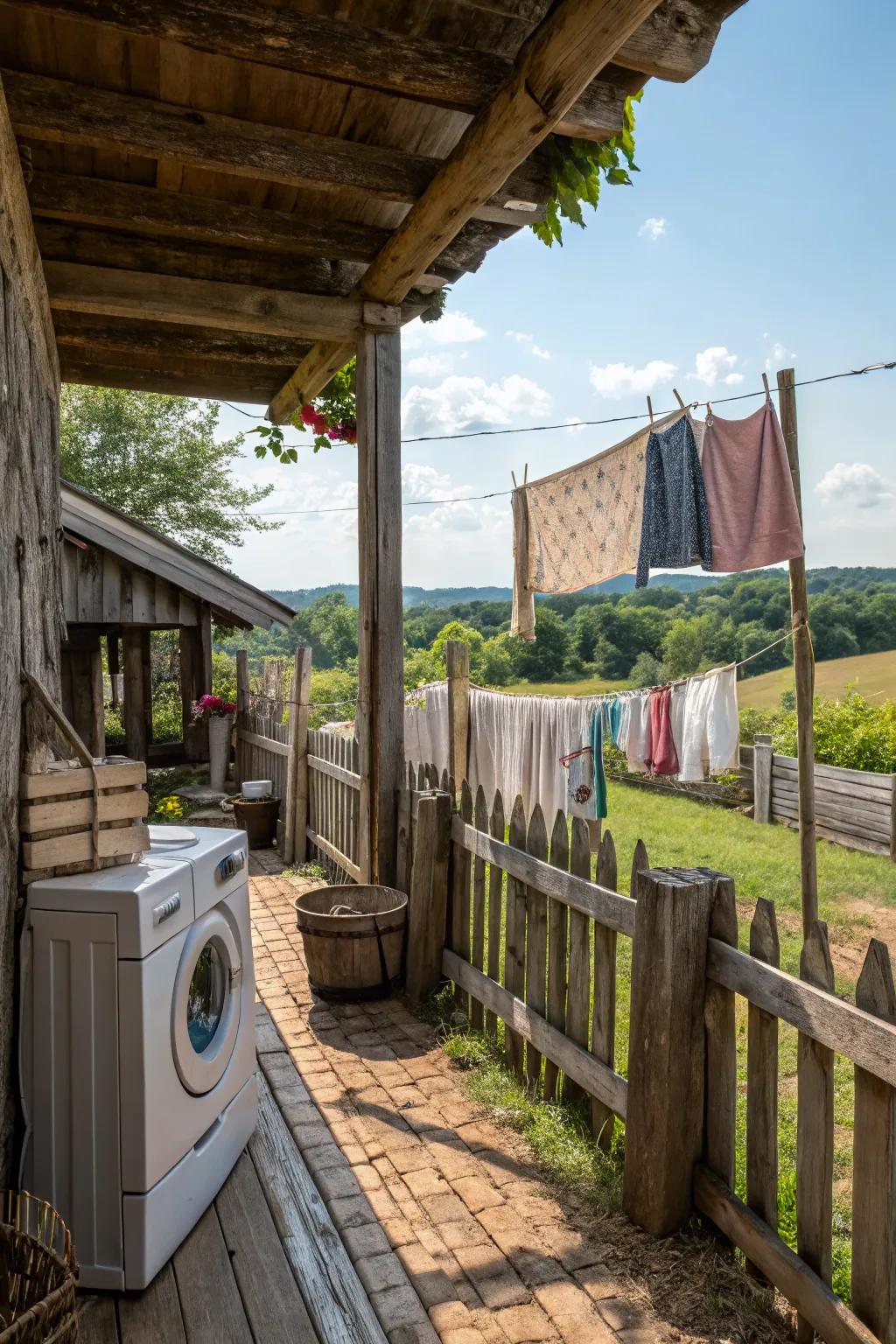 Rustic farmhouse style brings warmth and charm.