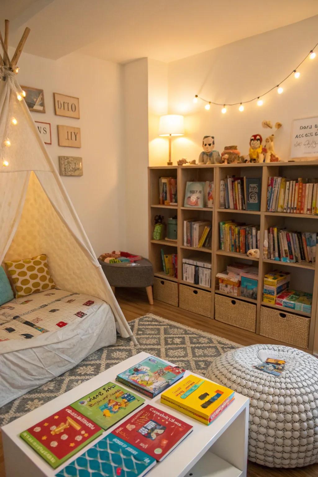 A tech-free zone encourages relaxation and focus.