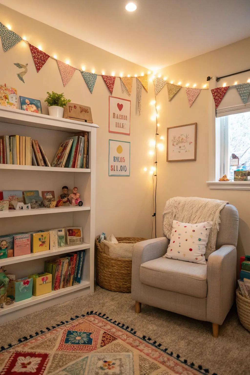 A mini library can foster a love for reading.