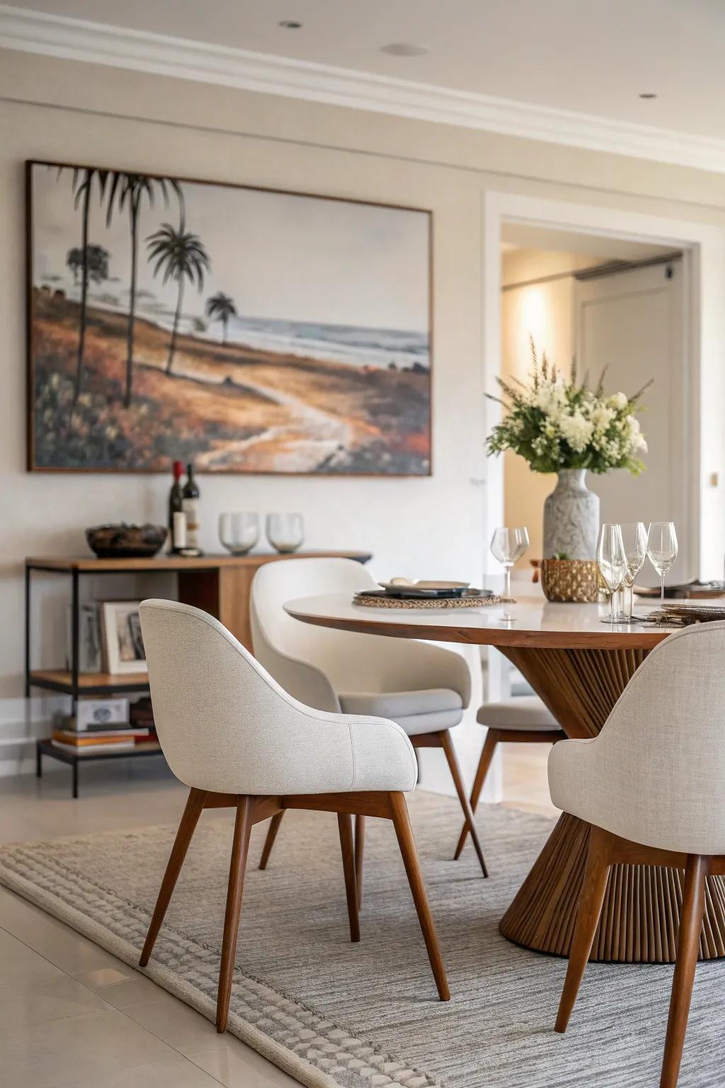 Playing with proportions adds drama and focus to the room.