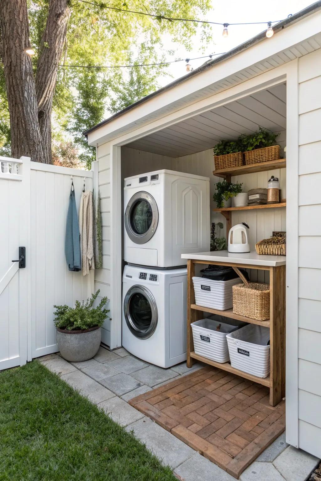 Make the most of limited space with vertical arrangements.