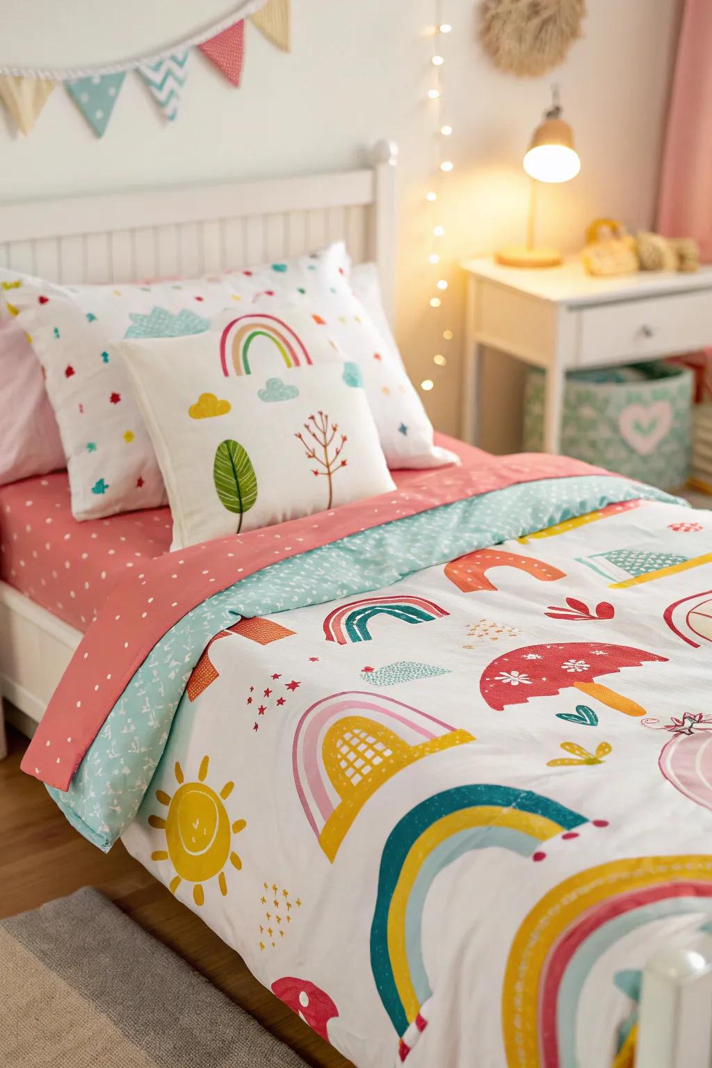 Cozy bedding can make a child's room warm and welcoming.