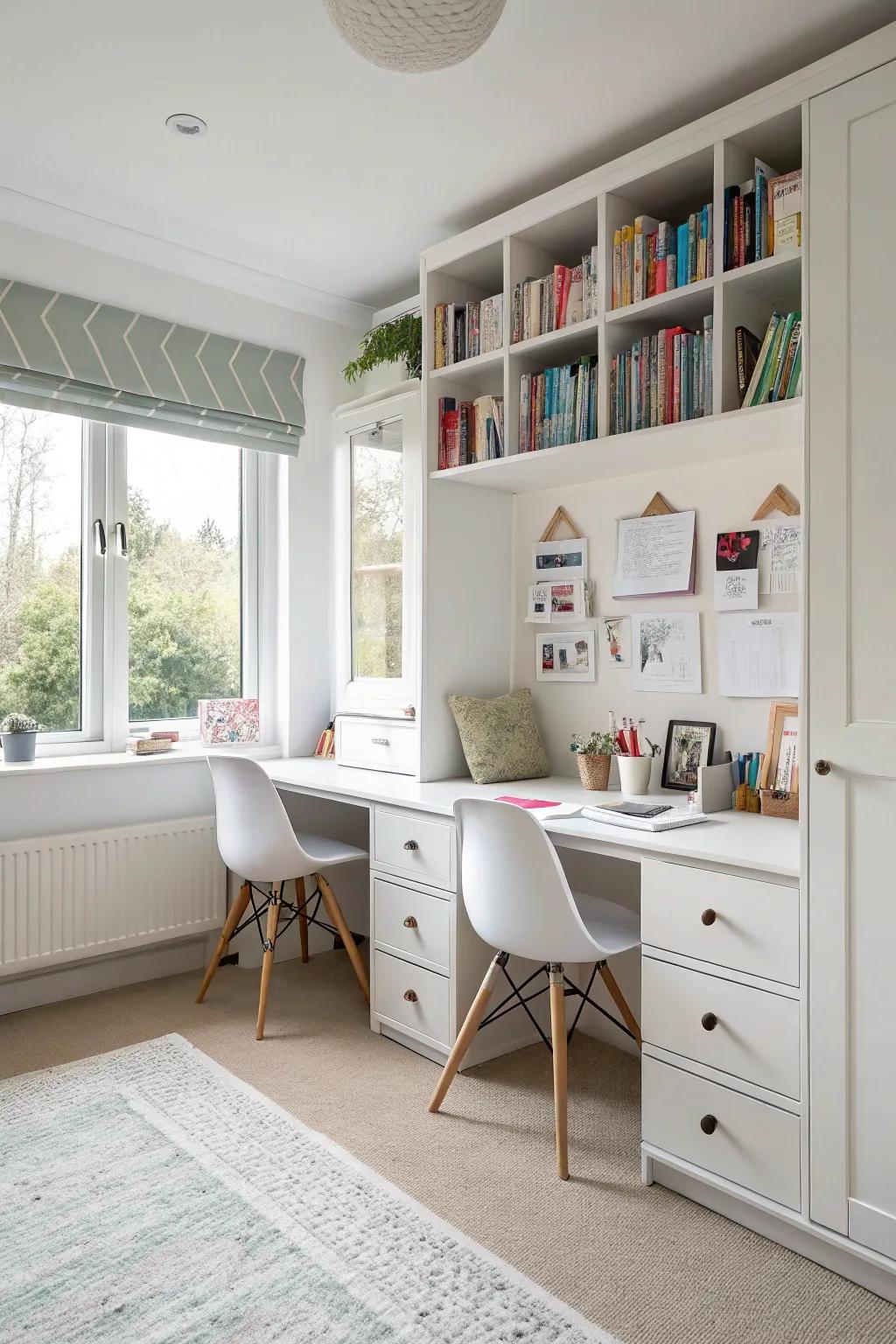 A shared study space fosters learning and collaboration.