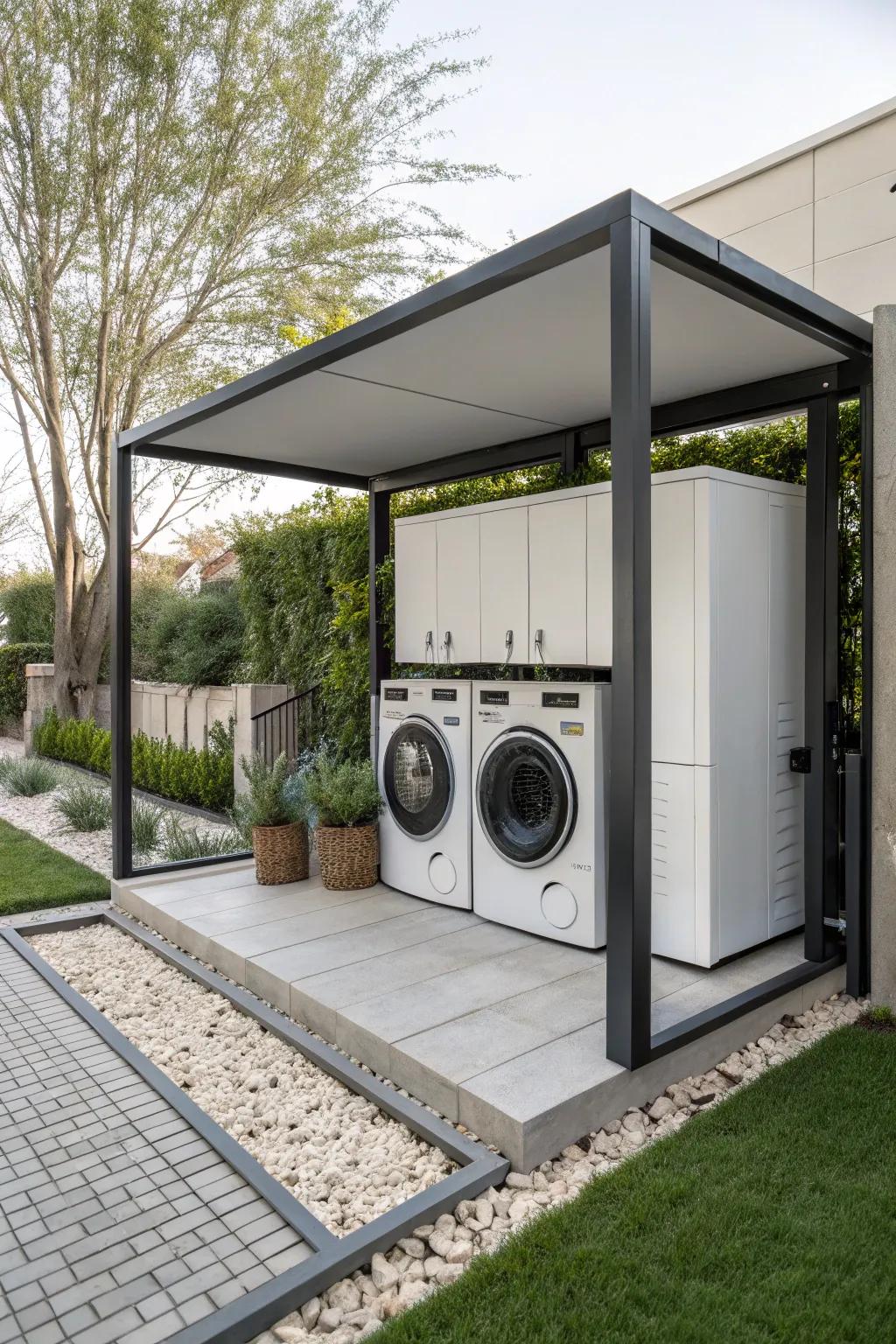 Modern appliances ensure durability and style outdoors.