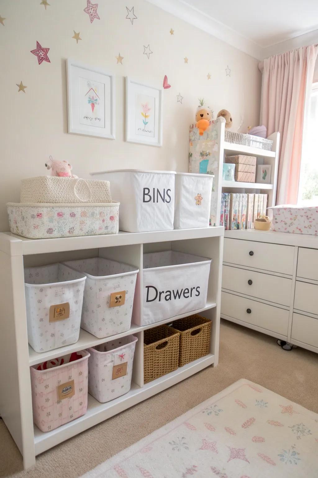 Labels make finding essentials quick and easy.