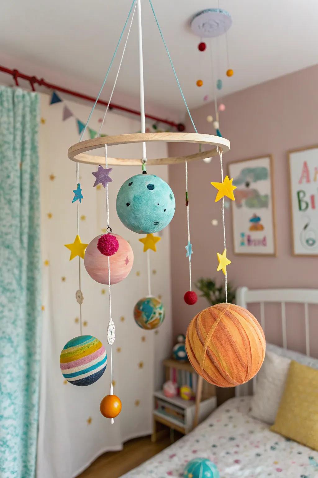 Combine education and decoration with DIY planet crafts.