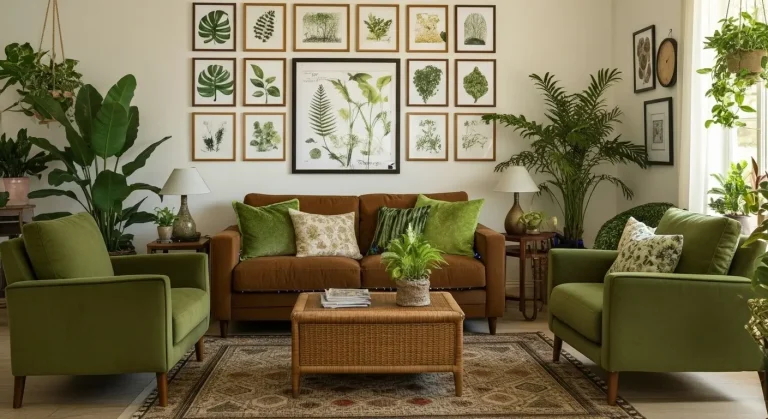 Brown and Green Living Room Ideas: 11 Beautiful Designs You’ll Love