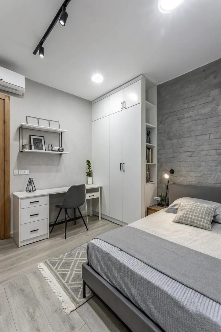A monochromatic color scheme creates harmony and makes the space appear larger.