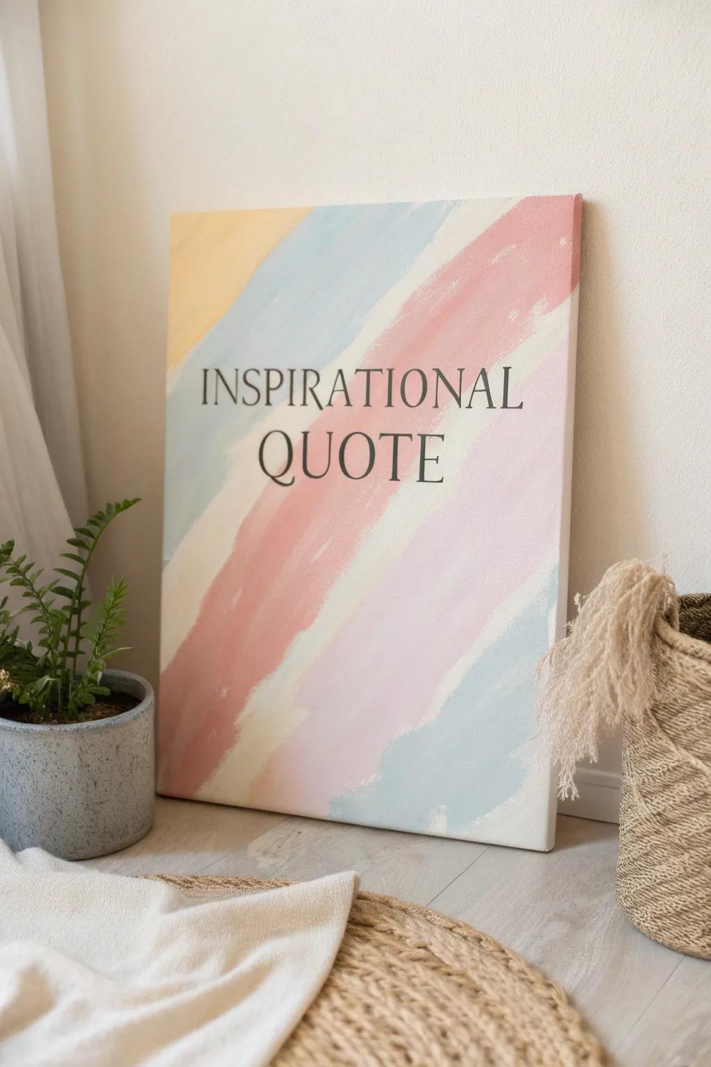 Elevate your living space with abstract quote art that speaks to the soul.