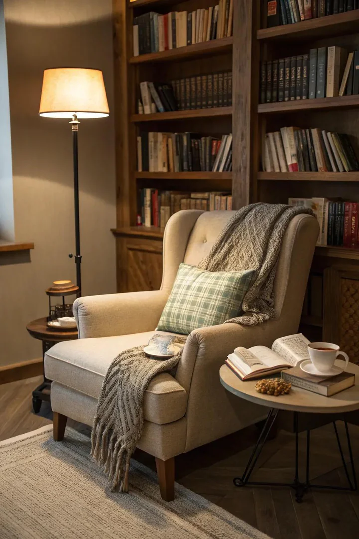 A cozy reading nook is perfect for relaxation and magic.