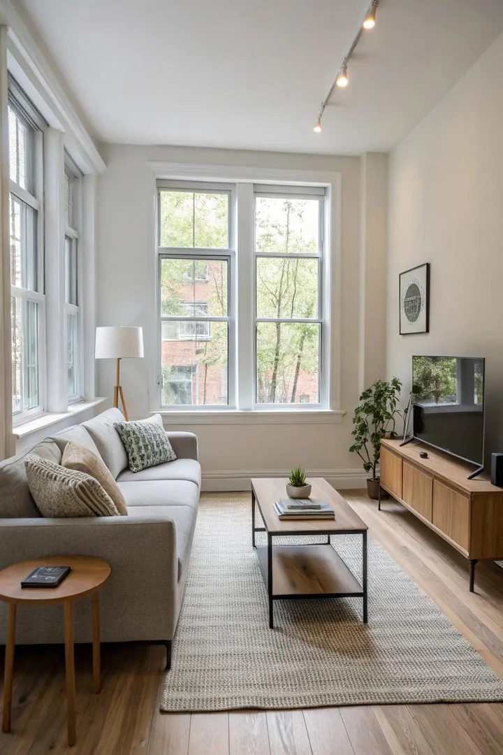 Floating furniture can enhance the flow and feel of the space.