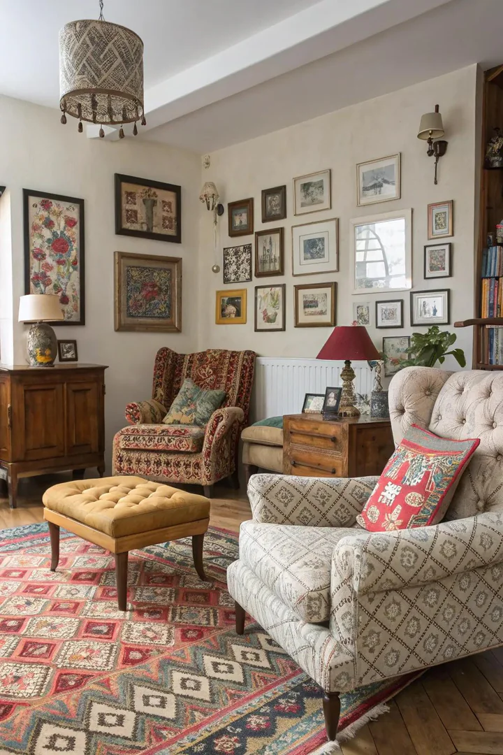 Eclectic furniture brings a sense of history and mystery to your space.