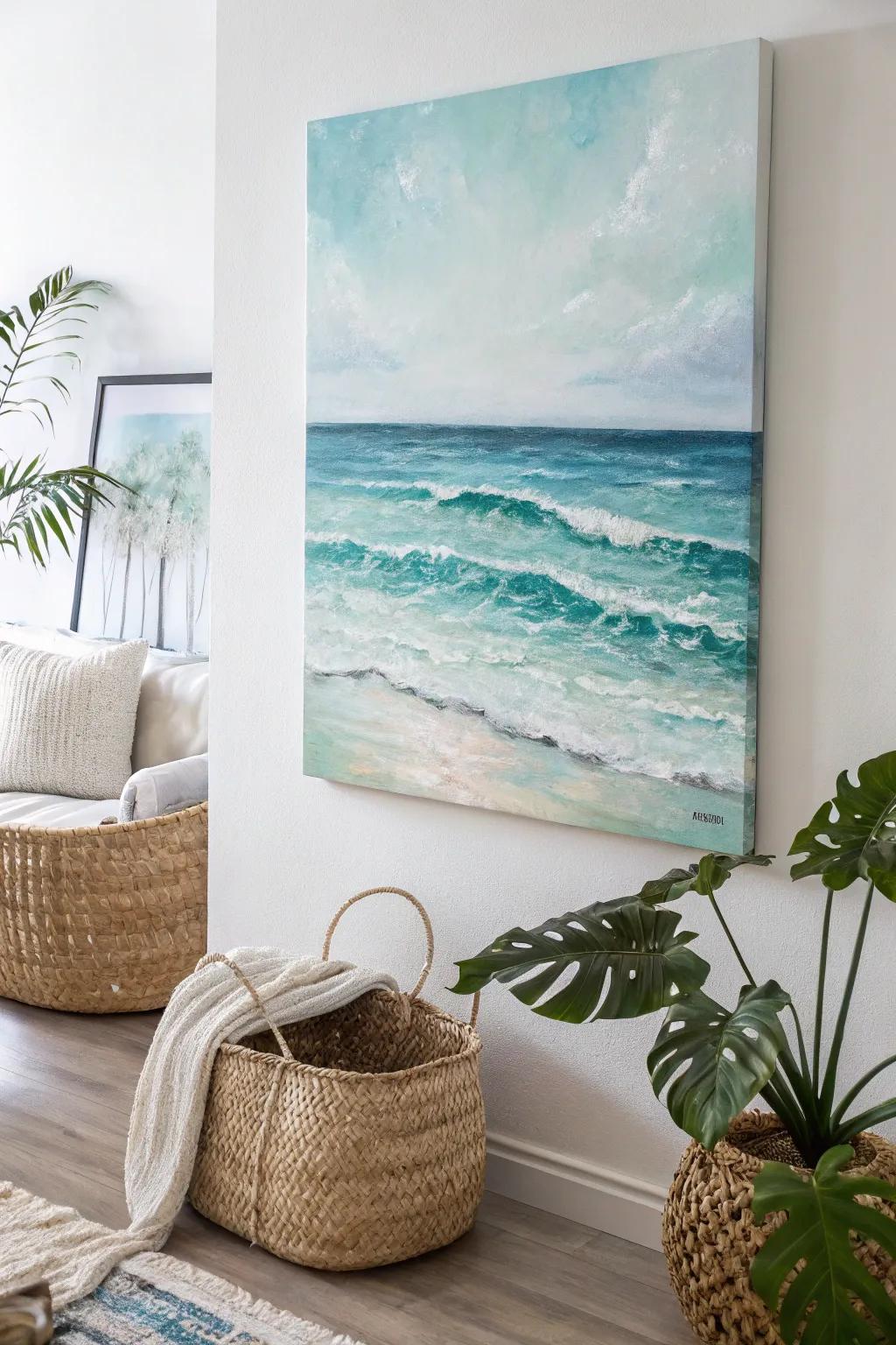 Dive into tranquility with ocean hues that bring serene vibes to your living space.