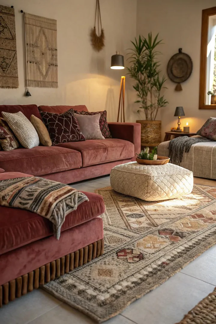 Textured textiles add warmth and comfort to your witchy decor.