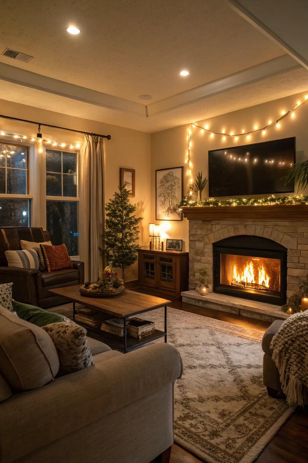 Proper lighting enhances the ambiance of the living space.