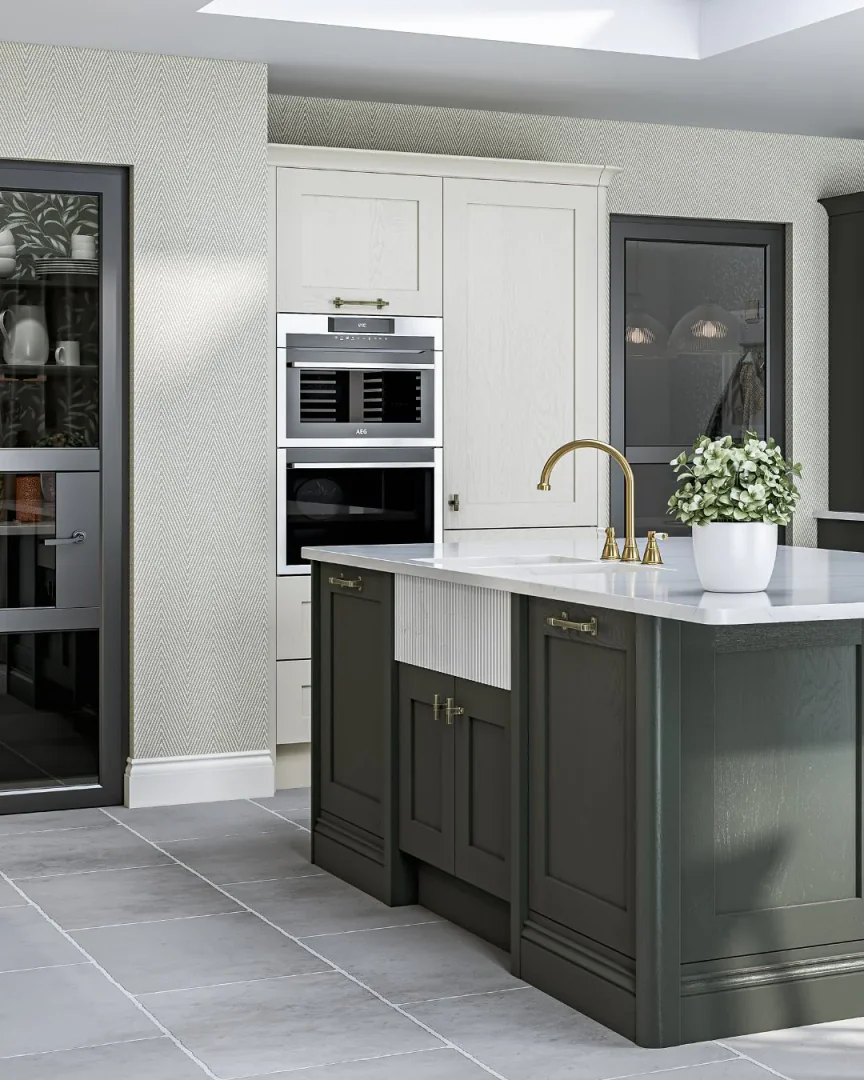 12. Sage and Ivory Elegance (Contemporary Kitchen Ideas)
