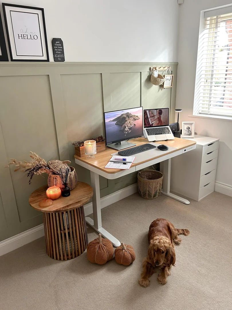 7. Modern Function with Soft Green Accent (Simple Office Ideas)