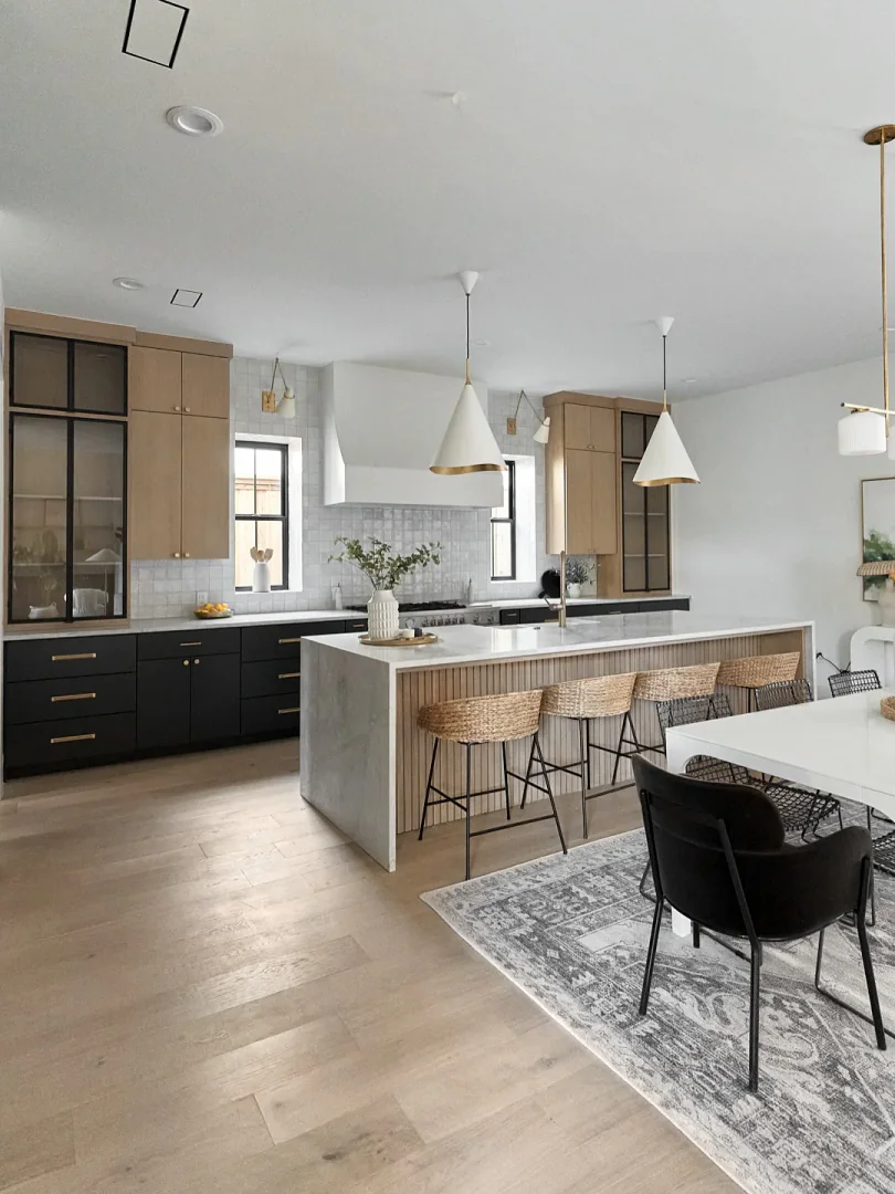 9. Mixed Material Balance (Backsplash Ideas for White Kitchen)