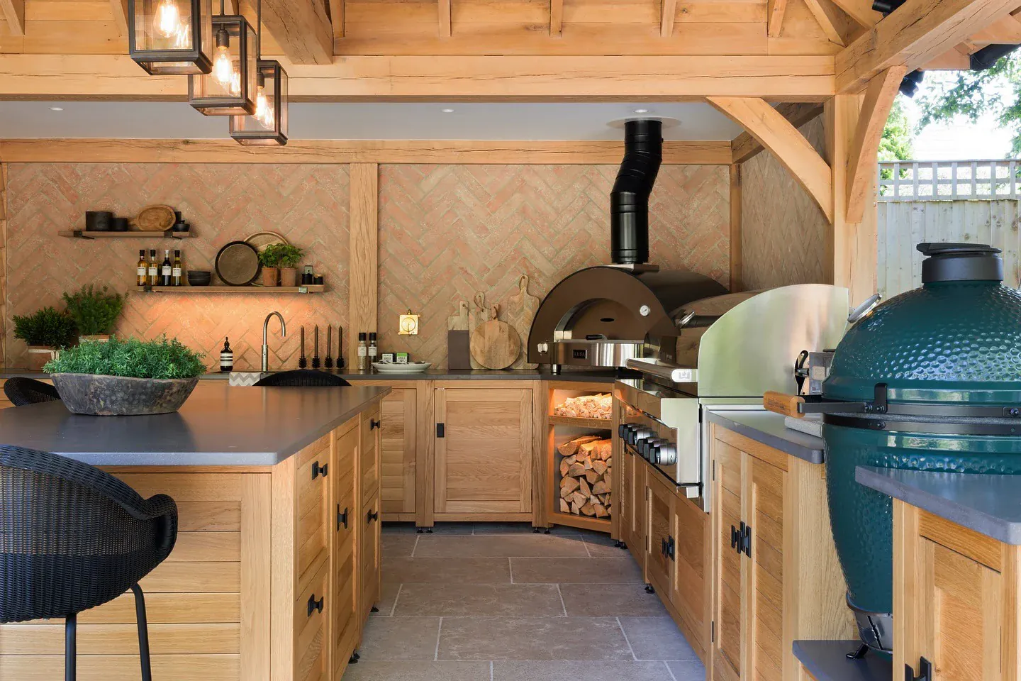 11. Brick and Timber Chef’s Retreat (Rustic Outdoor Kitchen Ideas)