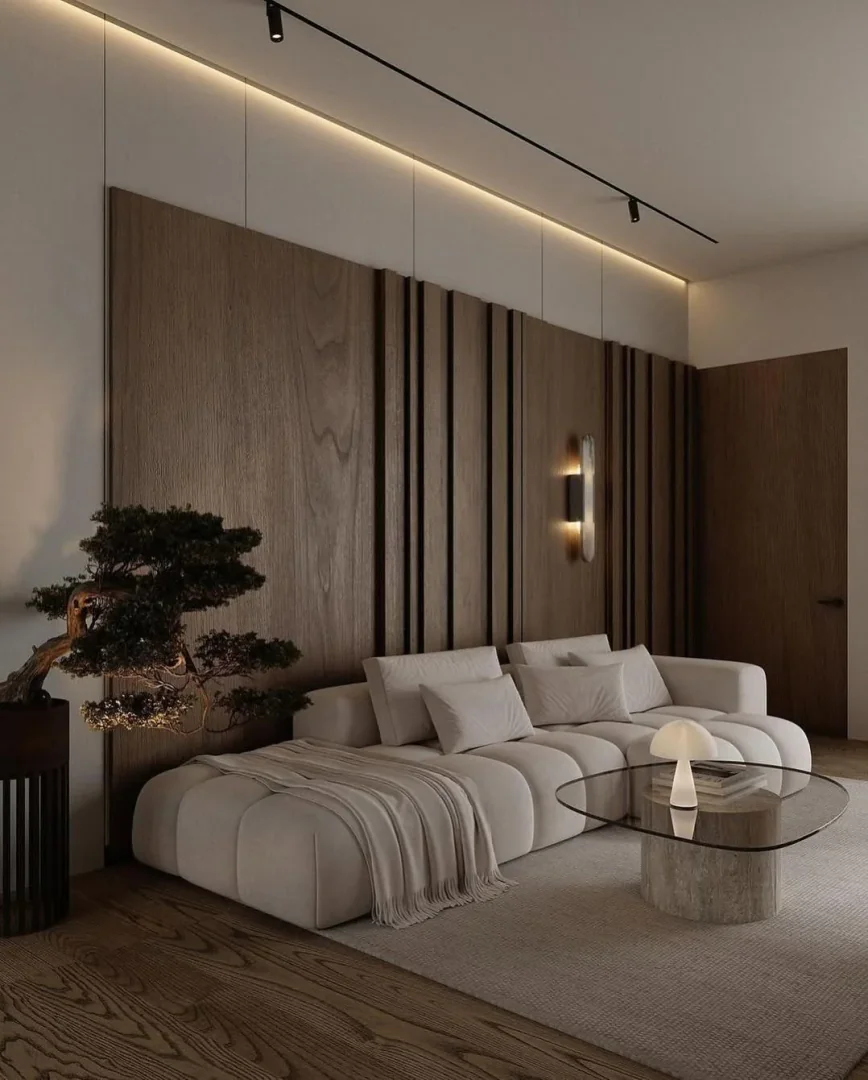 11. Organic Modernism with Soft Neutrals and Natural Wood (Living Room Furniture Ideas)