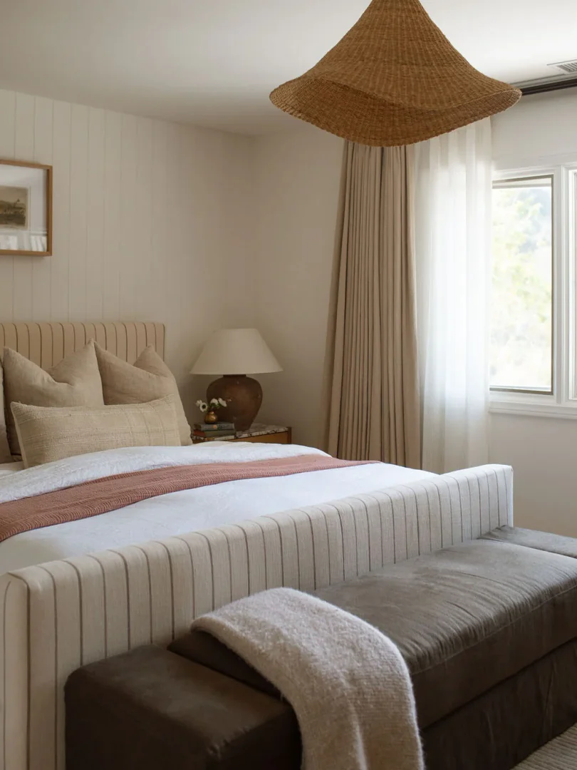 11. Warm Neutrals with Rustic Texture (Bedroom Ideas for Women)