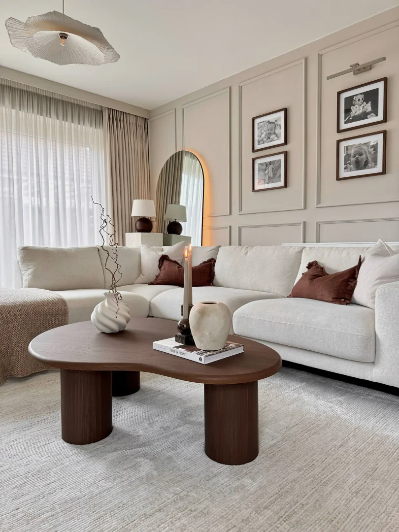 12. Cocoa Accents and Modern Warmth (Neutral Living Room Ideas)