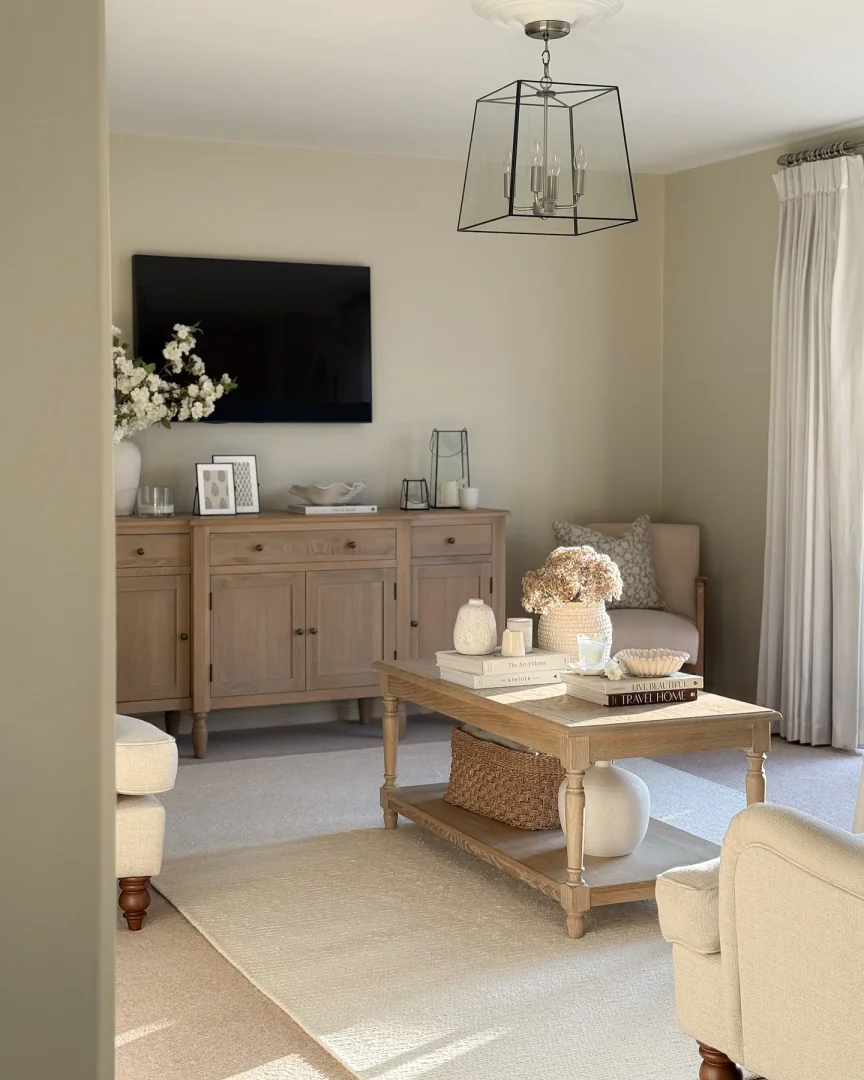 13. Warm Neutrals and Rustic Simplicity (Light Living Room Ideas)