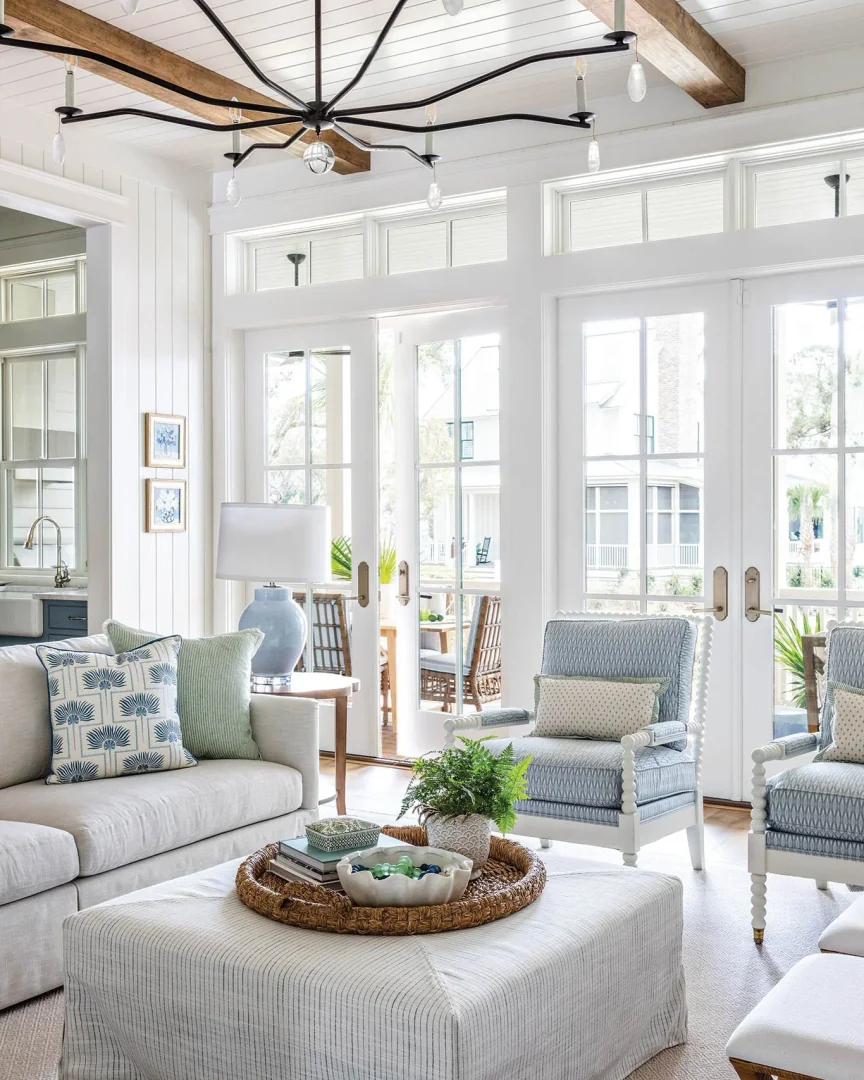 2. Airy Coastal Retreat (Beachy Living Room Ideas)