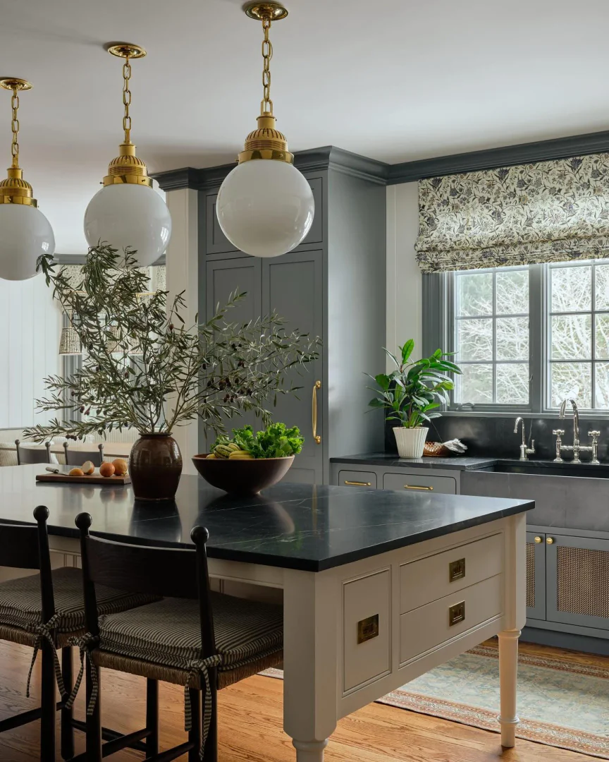 3. Classic Refinement with Subtle Mood (Moody Kitchen Ideas)