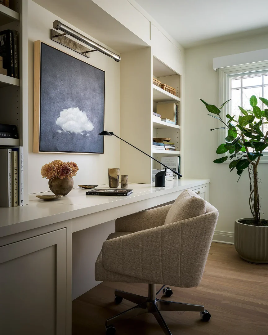 3. Modern Monochrome Study Nook (Home Office Ideas for Her)