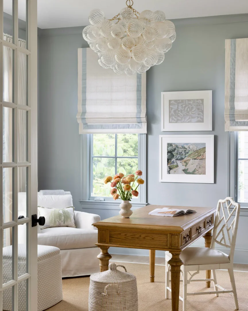 4. Soft Blue Elegance Office (Home Office Ideas for Her)