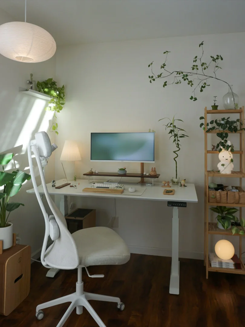 6. Botanical Modern Work Haven (Home Office Ideas for Her)