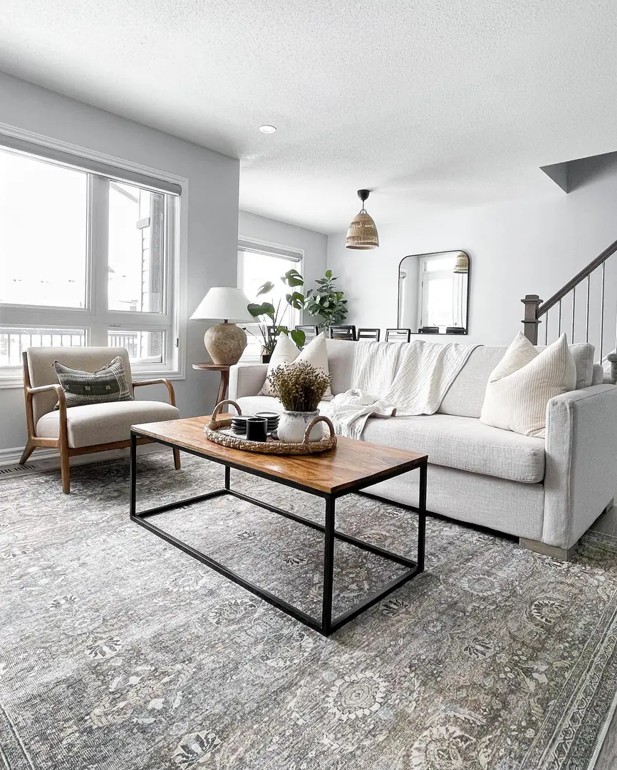 7. Modern Farmhouse Simplicity (Open Concept Living Room Ideas)