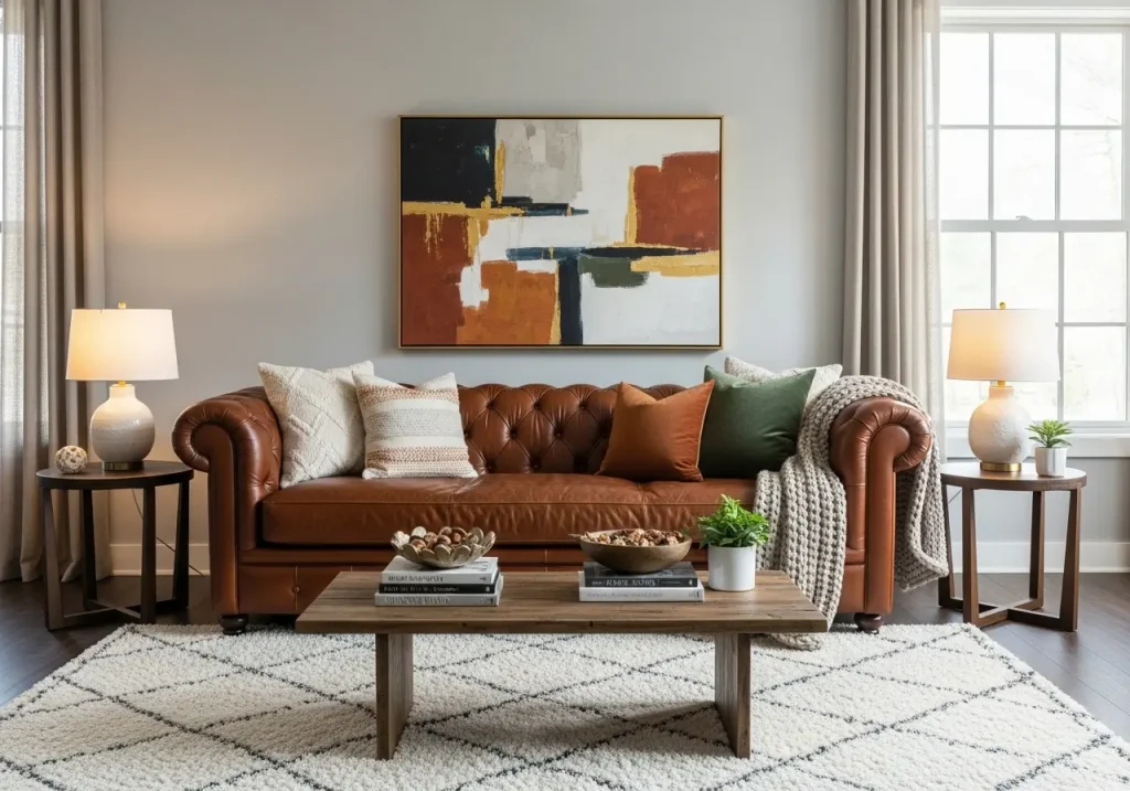 14 Elevated Brown Leather Sofa Living Room Ideas for a Polished Look